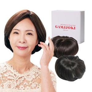 감쪽이 인모 100 정수리 가발 패션 부분 가발 인모