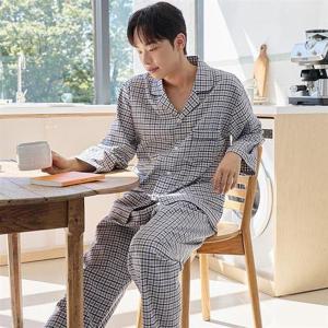 갤러리아_바풀 남성잠옷 순면 기모 잠옷 남성 파자마 세트 CA5M25716