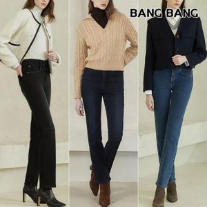 [뱅뱅][뱅뱅] 여성 라이크라 이중직 기모 데님_3종세트