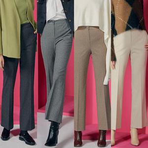 ★2종세트★울헤링본세미부츠컷팬츠2종세트