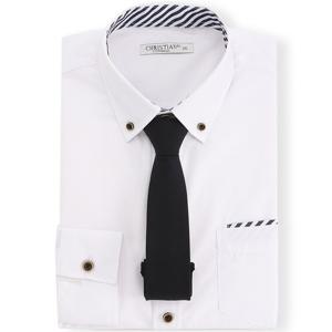 [후앙스] 크리스챤 스트라이프 행거치프 긴팔 와이셔츠 CKST4200