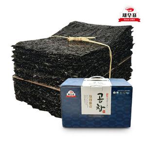 [특품] 수산식품명인 새우표 프리미엄 완도 곱창김 100매 선물세트