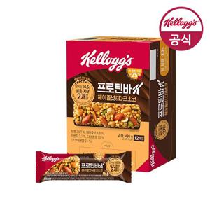 켈로그 프로틴바 헤이즐넛&다크초코 40g x 12개