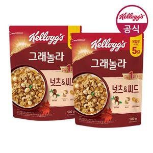 켈로그 시리얼 너츠&씨드 그래놀라 500g x 2개