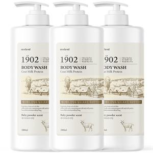 메르헨트 산양유 우유 단백질 바디워시 2000ml x 3개 대용량 약산성 향기좋은 남자 여자 바디클렌저 바디샤