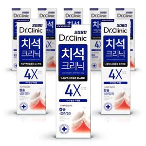 2080닥터크리닉 치석크리닉 고불소 치약120g 8개