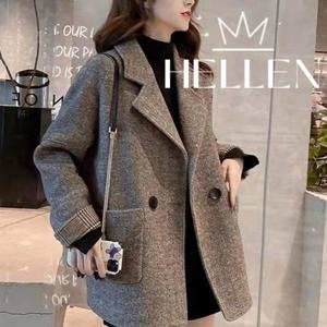 [헬렌]헬렌 가을 겨울 여성 안감 누빔 모직 버튼 자켓 래피