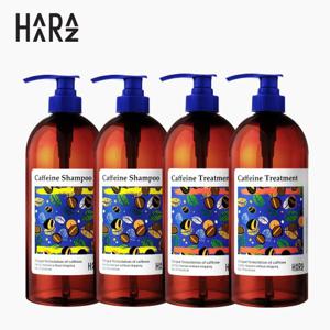 하라즈 카페인 샴푸 2개+트리트먼트 2개 대용량 1000ml
