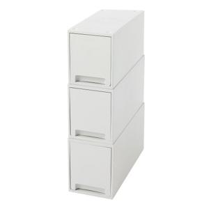 쌓아서 사용하는 적층형 밀크비 틈새 수납장 서랍장 3단(슬림)