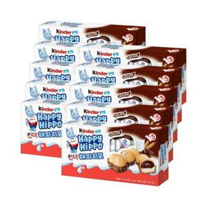 [매일유업]킨더 해피히포 5개입 10박스(총 50개)/킨더초콜릿 초콜렛 유아간식 귀여운 하마 초코과자