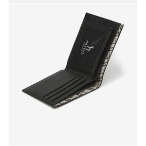 갤러리아_[헤지스ACC] HJWA4E291BK [CHESTER] 블랙 체크라인장식 소가죽 반지갑