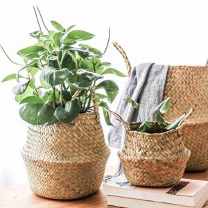 라탄 원형 화분커버 XL 라탄바구니 해초 왕골 다용도 바스켓 감성 인테리어 소품