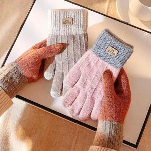 겨울 캐시미어 니트 스마트폰 터치 손가락 핑거 장갑 (WD706F4)