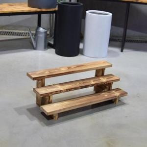 [XB5IK322]원목 우드 3단 계단 화분받침대 소 60x21cm