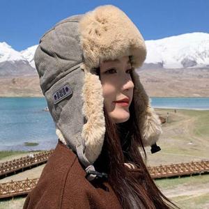 겨울모자 남녀공용 빈티지 스타일 패치체인 따뜻한 군밤모자