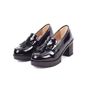 [세자매]예쁜 방울장식 여성구두 펌프스 7cm 키높이 통굽 발편한 로퍼