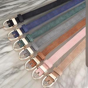 [옷자락]여자 포인트 포인트 원피스 가죽 허리 벨트