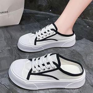 깔끔한 디자인 뮬 스니커즈 운동화 캐주얼 여자 신발