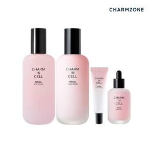 참존 참인셀 리추얼 4종세트(소프너+에멀전+앰플+아이크림)+쇼핑백