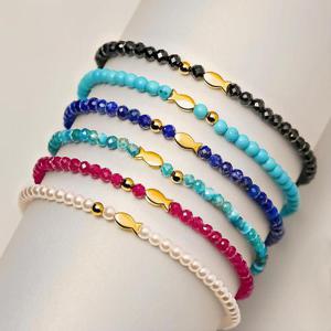 골드앤 순금 24K 행운 물고기 천연석 비즈 팔찌 *10주년 특가*