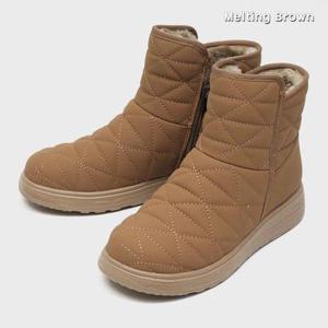 [멜팅브라운]여성 털안감 겨울 숏부츠 패딩부츠 PR09