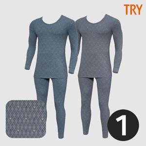 [트라이]트라이 할아버지내복 선물 순면 40수 양면 겨울 동내의 시보리 세트