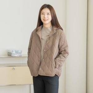 엄마옷 마담4060 스냅버튼후드패딩점퍼-QJP2511022-