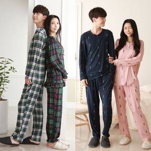 소프트 커플 잠옷세트 파자마 홈웨어 겨울잠옷 피치기모