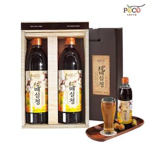 [포코테라] 황매실로 숙성시킨 순매실청세트 (900ml x 2병)