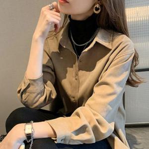 [오노마] ONM 여자 가을 코듀로이셔츠 골덴남방 골지블라우스 4컬러