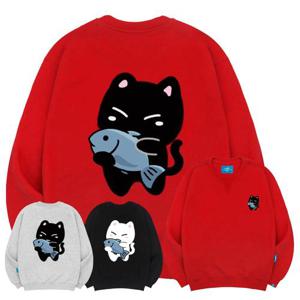 엘라모 기모M 피쉬앤캣 맨투맨 남녀공용 빅사이즈 S~4XL