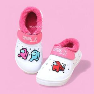 어몽어스 털실내화 점프 방한화 핑크 어린이집 유치원 (WFGVADT)