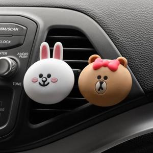 코코도르 라인프렌즈 차량용 통풍구형 방향제 (본품1+리필1) X 2개