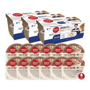 [CJ]정희원 박사   햇반 라이스플랜 파로통곡물밥 190g x12개+12곡밥 210g x12개