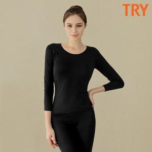 TRY 여성 피치 발열 기능성 히트업 내복 상하의 세트