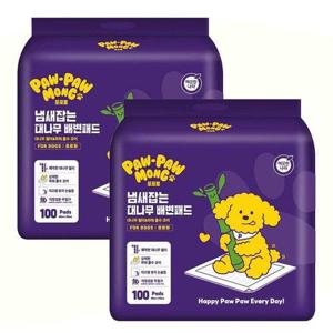 갤러리아_포포몽 냄새잡는 대나무 배변패드 표준형 100매x2팩