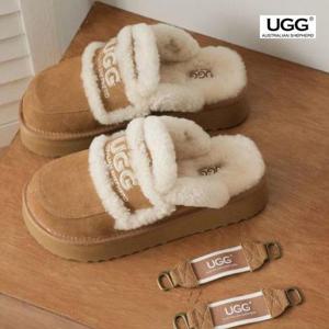 호주 에버어그 릴리 플랫폼 탈부착 밴딩 어그slipper 양털 통굽 AS2090