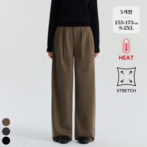 포레스트핏 / (윈터슬랙스4탄) 여성 밴딩 스판 투핀턱 와이드 슬랙스