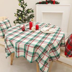 윈터 산타체크 2인4인 면 식탁보/140x140 캠핑테이블보