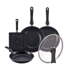 [본사직영]HC해피콜 컴플리트 IH 티타늄 프라이팬 5종 세트 (20팬,28팬,28궁중,28유리뚜껑,계란말이팬)