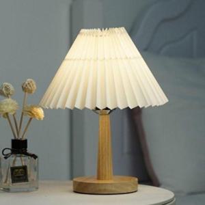 포무드 밝기조절 테이블 스탠드 주름 침실 베드 램프 (WC7D6E7)