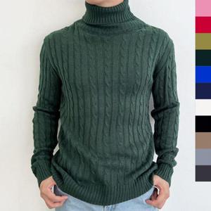 남자 꽈배기 니트 터틀넥 1P 목폴라 겨울 남친룩 상의 [WBB83D6]