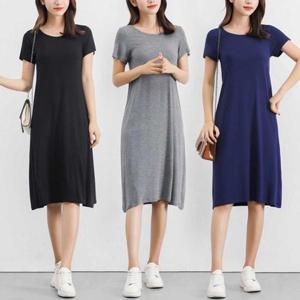 여자데일리룩 이지 홈웨어 실내복 여름 반팔 원피스 썸머 코디