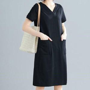 가을코디 브이넥 반팔 깔끔 무지 무릎 바캉스룩