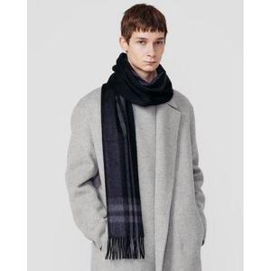 갤러리아_DBMU4F913G3 닥스 남녀공용 블랙 체크 캐시미어100% 머플러