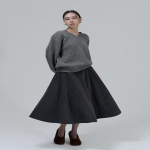 [에고에딧]울 플레어 스커트