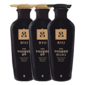 [려]려 진생보 두피모발영양 샴푸 400ml x2 + 컨디셔너 400ml