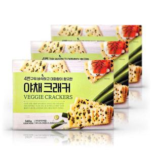 푸지안 야채 크래커 4번 구운 바삭한 과자340g 3개
