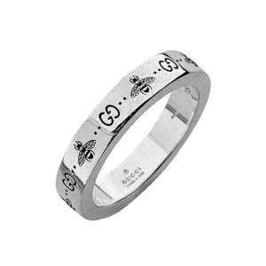 구찌 GG 반지 비 인그레이빙 링 729898 J8400 0728 실버 4mm