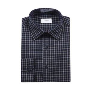 갤러리아_(긴소매 슬림핏) 밑단일자 윈도우 체크 기모 셔츠 RPWSL0133NY